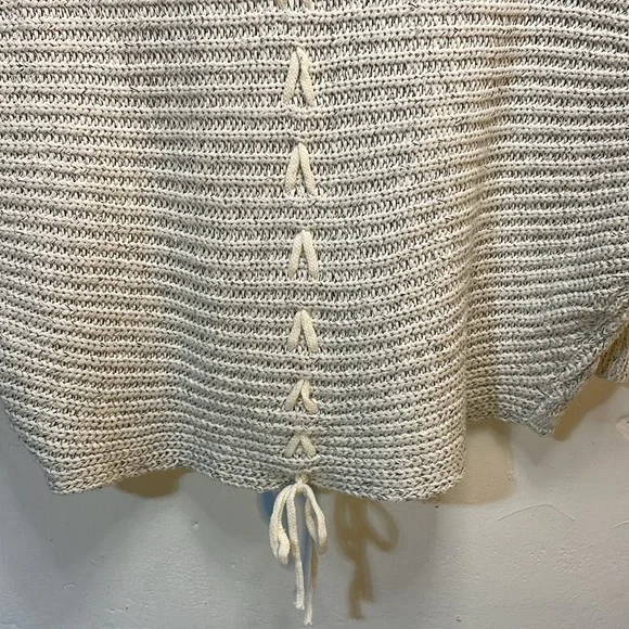 Anthropologie/Northern Angle Raglan Sleeve Fur Accent Sweater  -L- #0045 - Picture 6 of 10